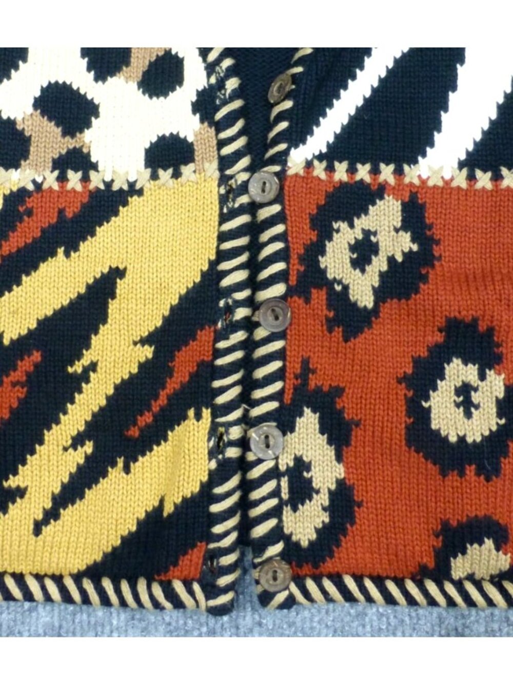 VTG Christina Hope Mixed Animal Print Knit Vest Petite 90s Grannycore Novelty NW - Picture 8 of 14